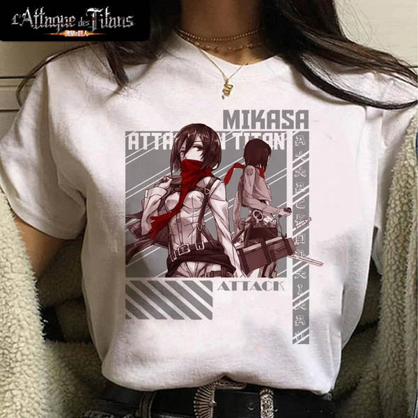 T-Shirt Attaque des Titans</br>Personnage Mikasa