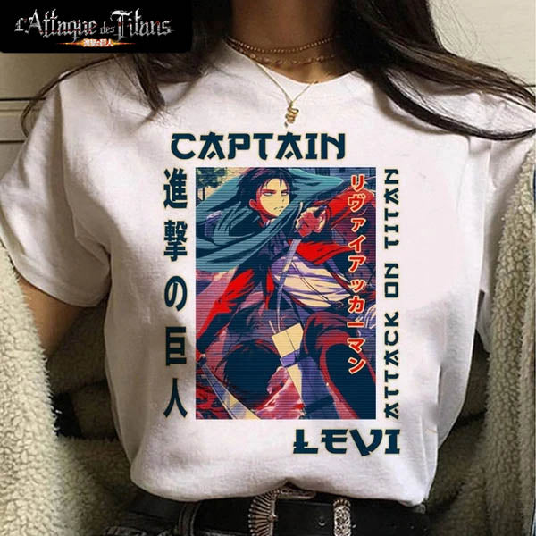 T-Shirt Attaque des Titans</br>Captain Levi