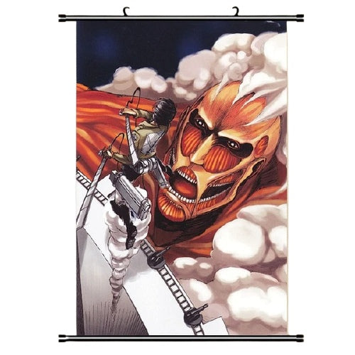 Poster SNK</br>Mikasa contre Titan Colossal
