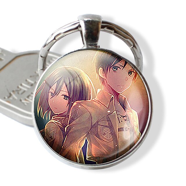 Porte-clés Attaque des titans</br>Eren et Mikasa