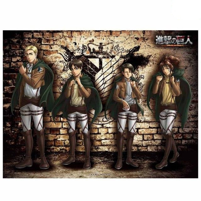 Poster Attaque des Titans</br> 4 personnages SNK