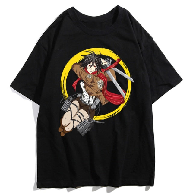 T-shirt Attaque des Titans</br>Mikasa attaque