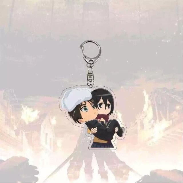 Porte-clés Attaque des titans</br> Mikasa porte Eren