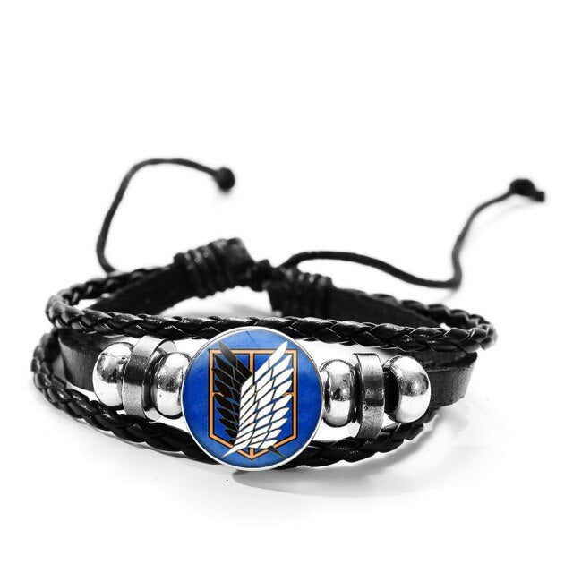 Bracelet Attaque des Titans</br> Motif Bataillon d'Exploration