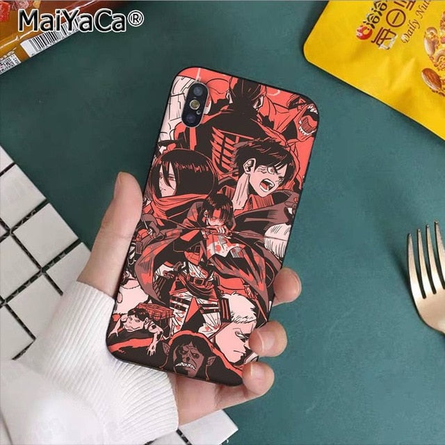 Coque Iphone SNK Personnages rouge