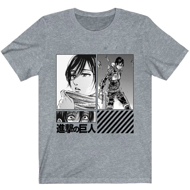 T-Shirt Attaque des Titans</br>Mikasa illustration
