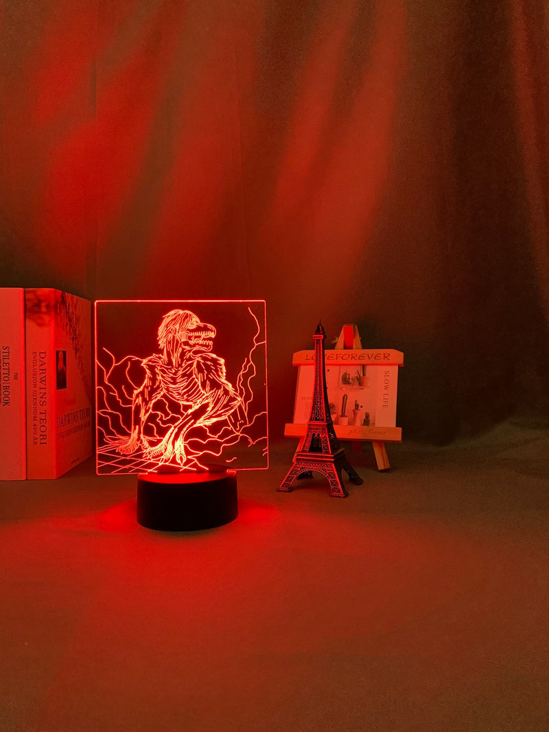 Lampe 3D SNK</br> Personnage Titan Charrette
