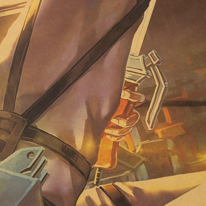 Poster Attaque des Titans</br> Eren dans équipement tridimensionnel