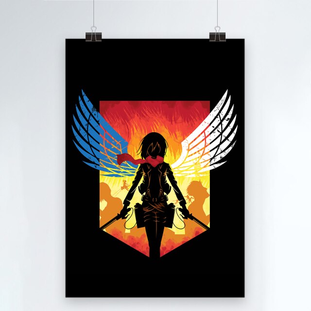 Tableau Attaque des Titans </br>Mikasa Ailes de la Liberté