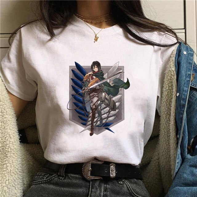T-shirt Attaque des Titans</br> Mikasa Ackerman et Blason