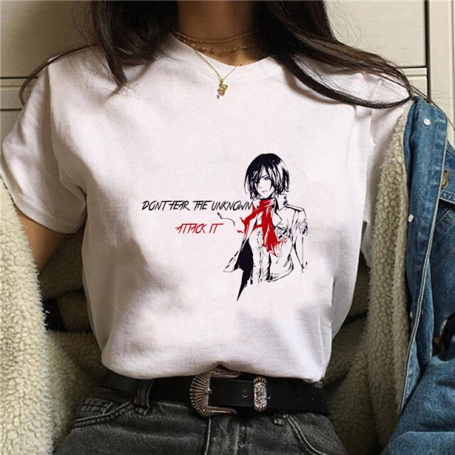 T-shirt Attaque des Titans</br> Mikasa Citation