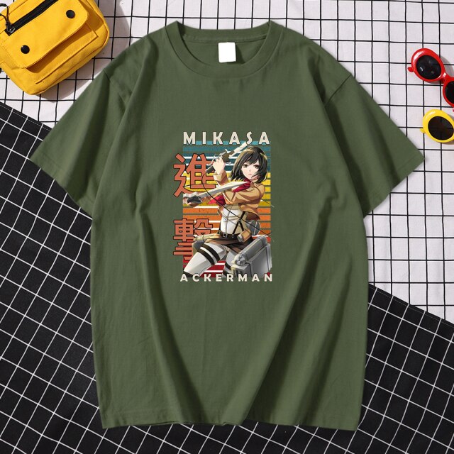 T-shirt Attaque des Titans</br> Mikasa Japon
