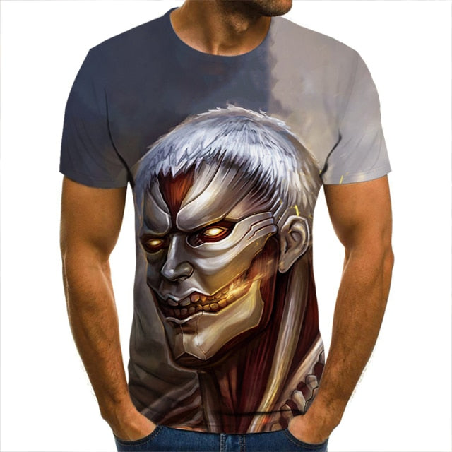T-shirt Attaque des Titans</br> Titan Cuirassé 3D