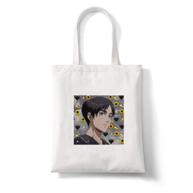 Tote Bag Attaque des Titans</br> Eren Emojis