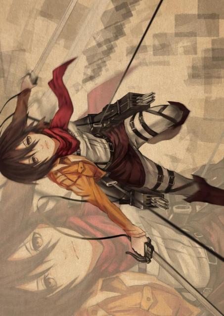 Poster Attaque des Titans</br> Mikasa dans les airs