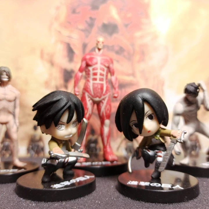 Set de 5 mini figurines Attaque des Titans</br>Héros Attaque des Titans